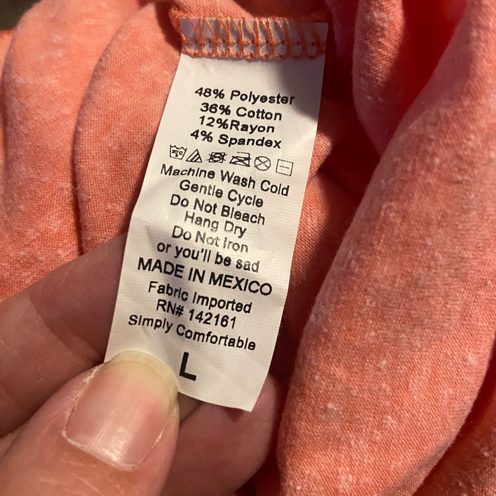Lularoe Gigi large new with tag coral w/ white Heathering - Picture 3 of 3